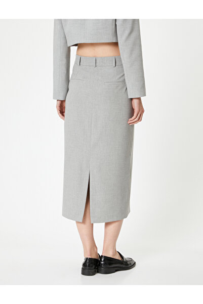 Koton Midi ceruzaszoknya A-vonalú, cipzáras