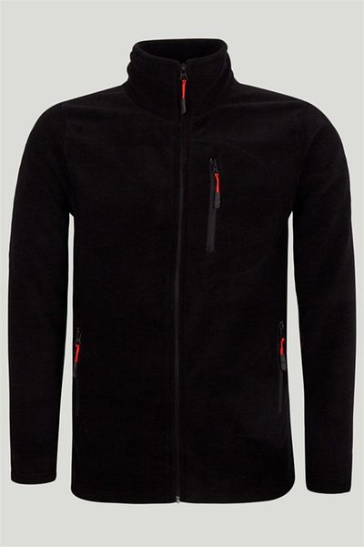 MAXIMILLIAN Black Color Zippered 3 Pockets Softshell Polar 5625 - Black