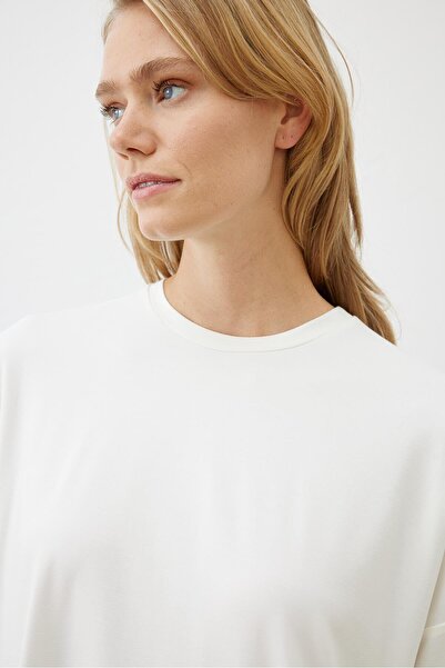 TERZİ DÜKKANI Ecru Color Modal Combed Cotton Striped Trousers Set