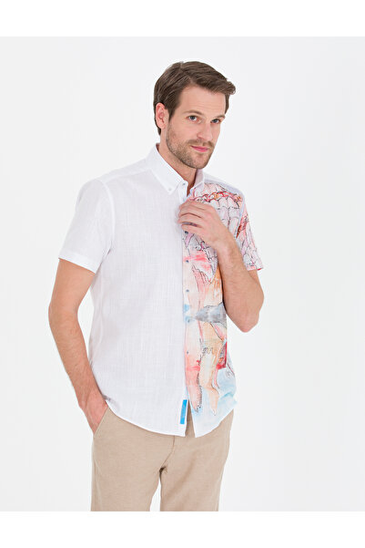 Pierre Cardin Pembe Regular Fit Kısa Kollu Gömlek 50265016-VR041