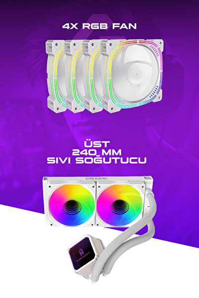 GM Game Master Hydra 4060 Ryzen 5 5600 32gb Ram 1tb Nvme M.2 Ssd Rtx4060 Sıvı Soğutuculu Gaming Pc