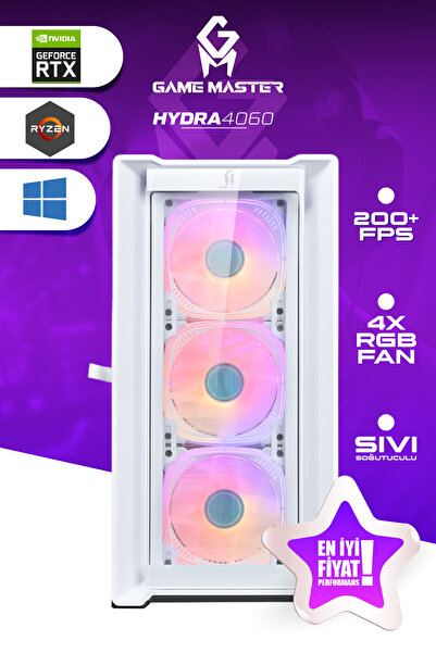 GM Game Master Hydra 4060 Ryzen 5 5600 32gb Ram 1tb Nvme M.2 Ssd Rtx4060 Sıvı Soğutuculu Gaming Pc