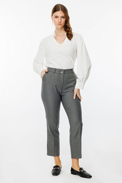 Ekol Self Patterned Pipe Leg Trousers