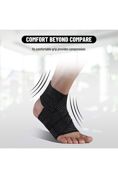 Endless Slip-in Ankle Support Brace Single| Black | Material: Neoprene & Polyester