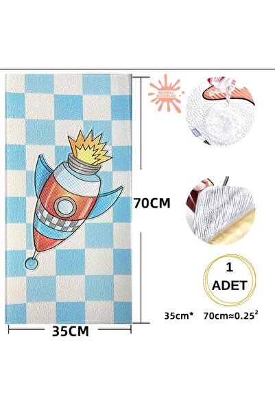 Renkli Duvarlar Yapışkanlı Darbe Emici Isı Yalıtım Kalın 8mm Çoçuk Odası Kreş...