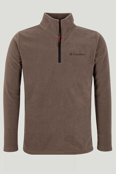 MAXIMILLIAN Dark Khaki Color Women's Polar with Half Zipper 1207 - Dark Khaki