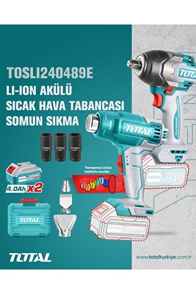 TOTAL Li-on Akülü I?ki?li? Set (sicak Hava Ve Somun Sikma )