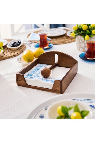 MİEN Mien Acacia Napkin Holder - Brown - 28,8x8,8 cm