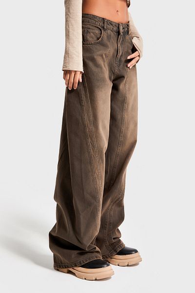its basic Γυναικείο τζιν σε καφέ χρώμα 2w470 Loose Cut Design