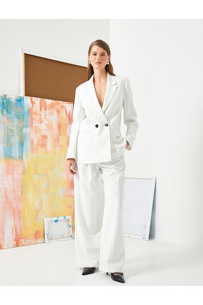 Koton High Waist Pocket Palazzo Trousers - Wide Leg