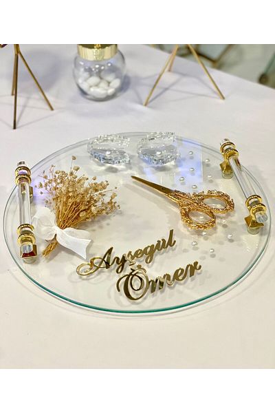 By Ayça Vardan Word Engagement Transparent Glass Girl Wishing Ring Table