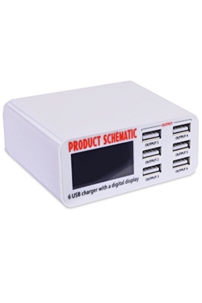 efiksbilisim Usb Şarj 6 Port Amper Ölçer