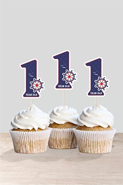 neşeli günlerim بحار تحت عنوان * 1 (واحد) زخرفة كب كيك عمرها عام '10'