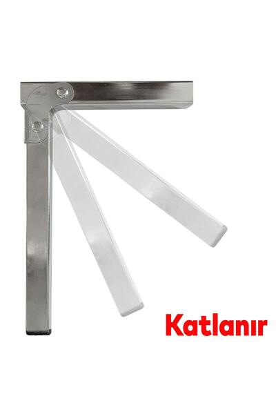 NZB Metal Katlanır Sofra Ayağı 22 cm Siyah Taban Yer Sofrası Sini Altı Mobilya Ayak Sehpa Masa 4 Adet
