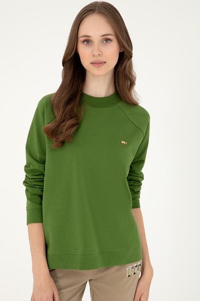 U.S. Polo Assn. Hanorac de damă cu gât crew 95% bumbac