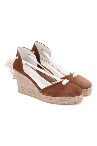 Desa Γυναικεία Καφέ Wedge Heel Suede Espadrille