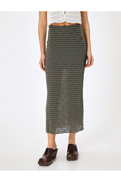 Koton Normal Waist Midi Skirt