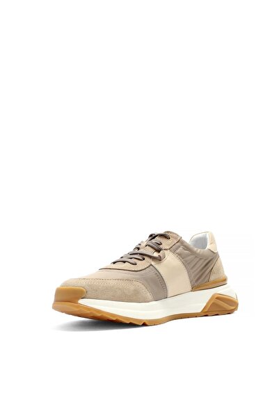 Celal Gültekin Erkek Vizon Bağcıklı Kalın Tabanlı Süet Deri Sneaker