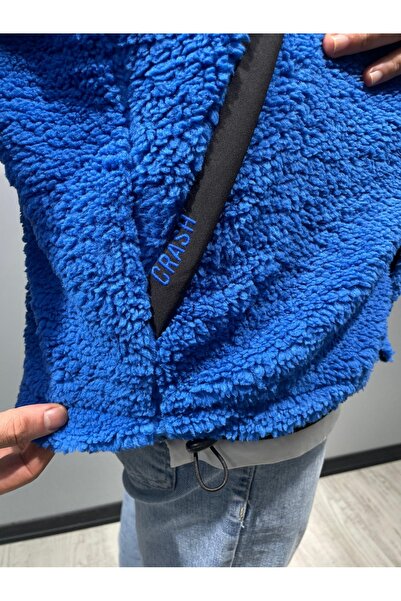 AMAZING CRASH Sax Mavisi Astarlı Kışlık Peluş Mont