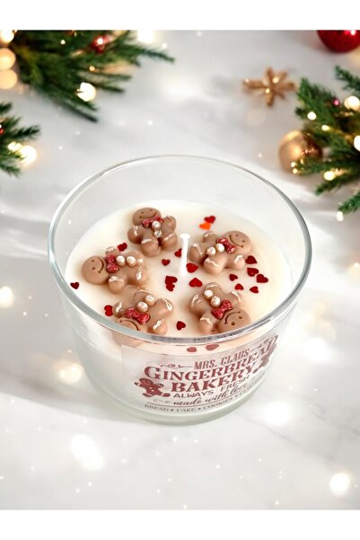 MUMMY CONCEPT KURABİYE ADAM YILBAŞI KIŞ KONSEPTİ VANİLYA KOKULU DEKORATİF HEDİYELİK MUM