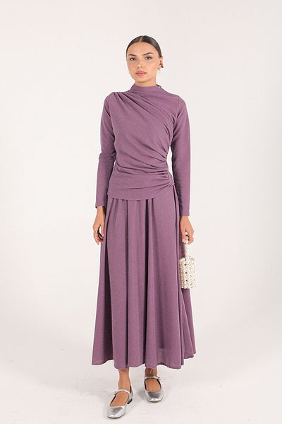 Melike Tatar Lila Glitter Skirt Set 6-3085