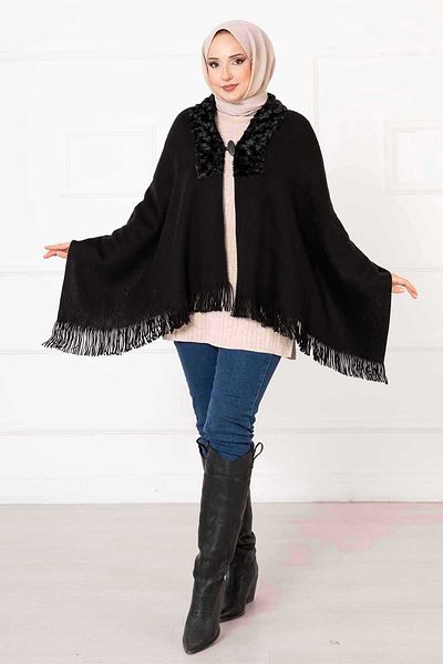 EBRUTESETTÜR Furry Poncho Shawl