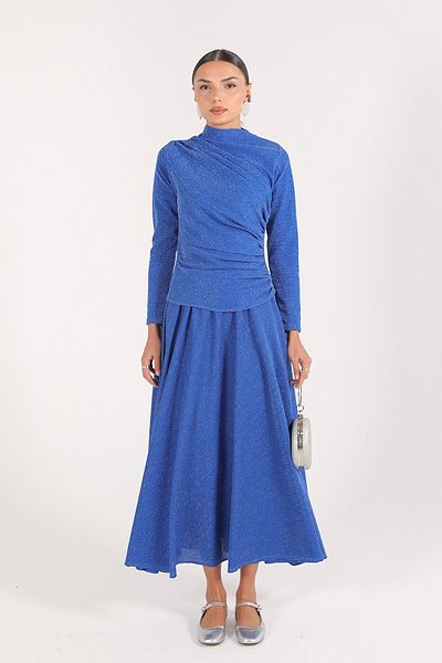 Melike Tatar Saks Glitter Skirt Suit 6-3085