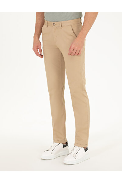 Pierre Cardin Bej Regular Fit Kanvas Pantolon 50269247-VR011