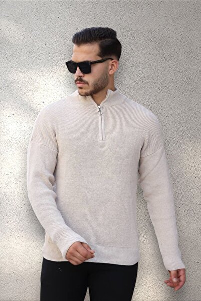 BİRBEYSTORE Men's Knitwear Sweater Half Zipper