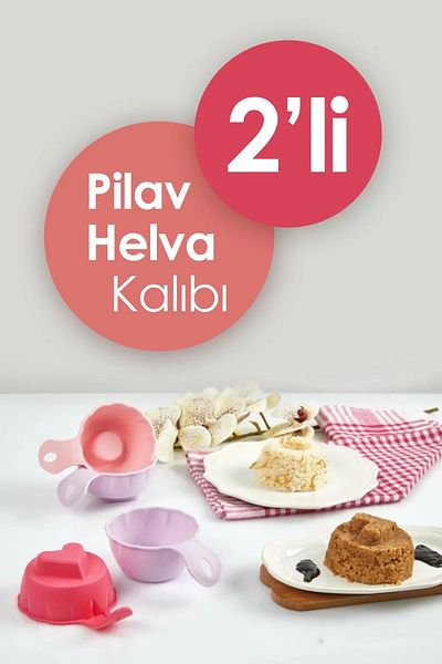 safestore Practical Set of 2 Pilaf and Halva Shaping Molds