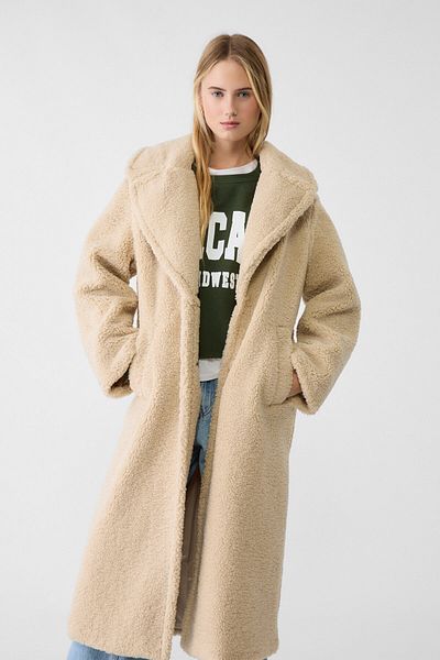 Stradivarius beige coat shop