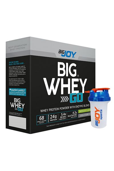 Bigjoy Sports Big Whey Go - Chocolate Aroma Whey Protein Powder, Single Sachet, 68 Serve 2240g