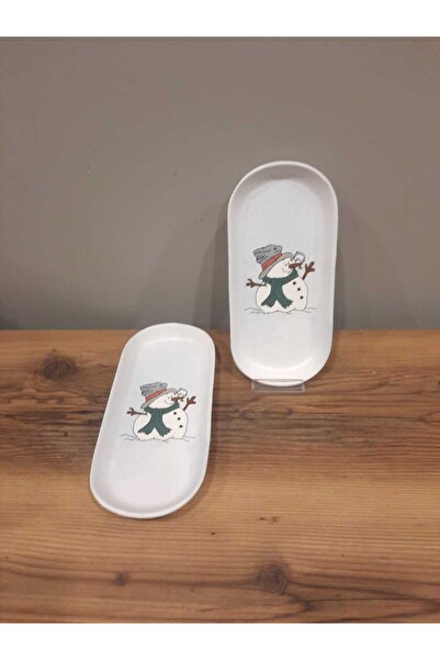 Keramika 2 Pieces 26cm Ceramica Anniversary Kayak Plate - Kokina/Santa/New Year/Pine Tree