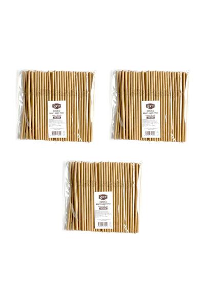 Roll-Up Doğaya Dönüş Ekolojik Doğal Körüklü Kraft Kağıt Pipet - 6 mm. - 19.5 ...