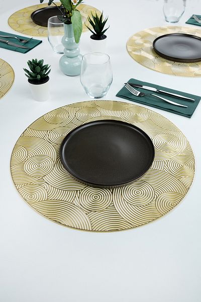 La Casa Art 6 τμχ Στρογγυλό μοτίβο Runner - 38 CM American Service Home Επιτραπέζια σκεύη Διακόσμηση τραπεζαρίας κουζίνας