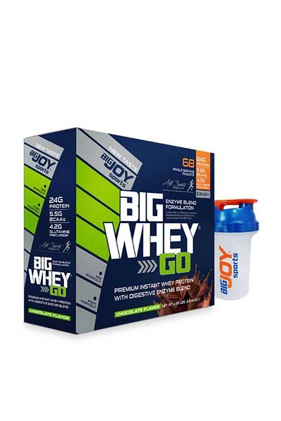 Bigjoy Sports Big Whey Go - Chocolate Aroma Whey Protein Powder, Single Sachet, 68 Serve 2240g