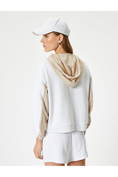 Koton Kapuzenpullover mit Taschendetail, Standardschnitt