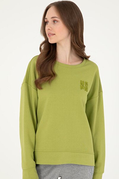 U.S. Polo Assn. Oversize Bisiklet Yaka Kadın Sweatshirt