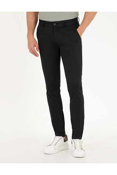Pierre Cardin Μαύρο Slim Fit Basic Chino Παντελόνι 50268098-vr046