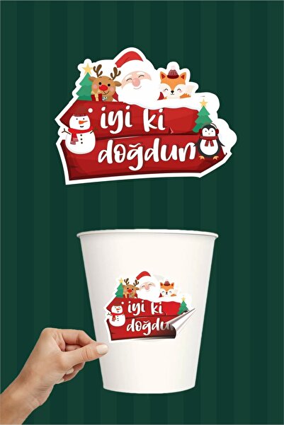 neşeli günlerim Winter Concept *γενέθλια *αυτοκόλλητο 20 τεμαχίων αυτοκόλλητο...