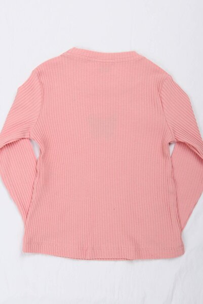 Perendi Φούτερ για κορίτσια με κέντημα πεταλούδας - 100% βαμβάκι, σολομός