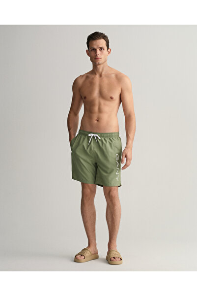 Gant Erkek Yeşil Logolu Mayo Şort