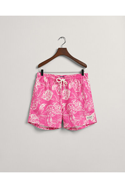 Gant Erkek Pembe Classic Fit Desenli Mayo Şort