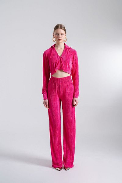 HOLLY LOLLY Elastische Taille, flexible, bequeme Hose, Rosa