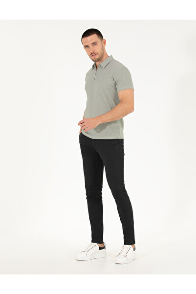 Pierre Cardin Siyah Slim Fit Basic Chino Pantolon 50268098-VR046