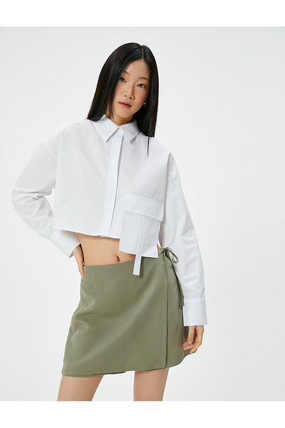 Koton Mini Shorts Rock Schnürung Detailliert Modal Gemischt