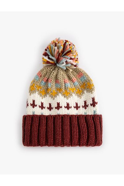 Koton Beret Patterned Pompom Knitwear Knitted
