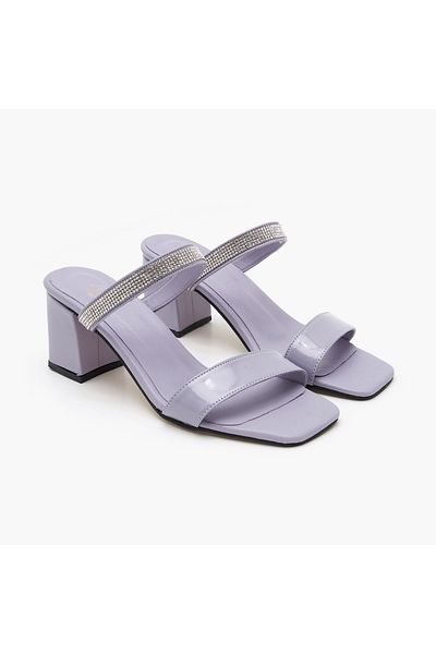 Desa Women's Lilac Heeled Slippers