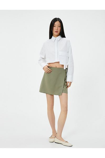 Koton Mini Shorts Rock Schnürung Detailliert Modal Gemischt