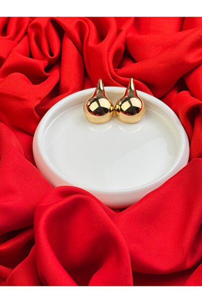 TRENDTAKI Gözyaşı Damlası Küpe Gold Kaplama Oo28